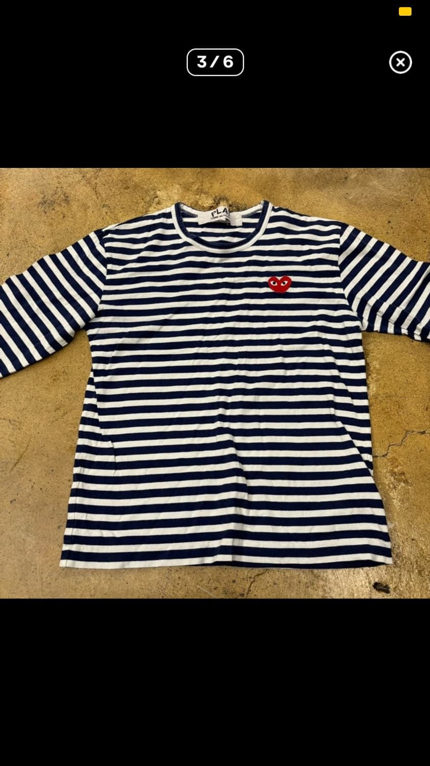 Comme des Garcons  꼼데가르송 네이비 블루 스트라이프 단가 상품이미지3