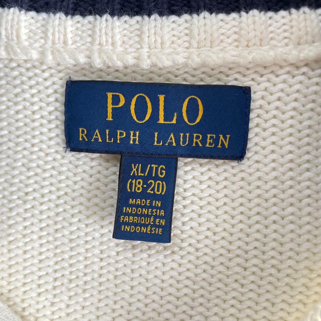 Polo  폴로 랄프로렌 신형 아이보리 반집업 니트 상품이미지4
