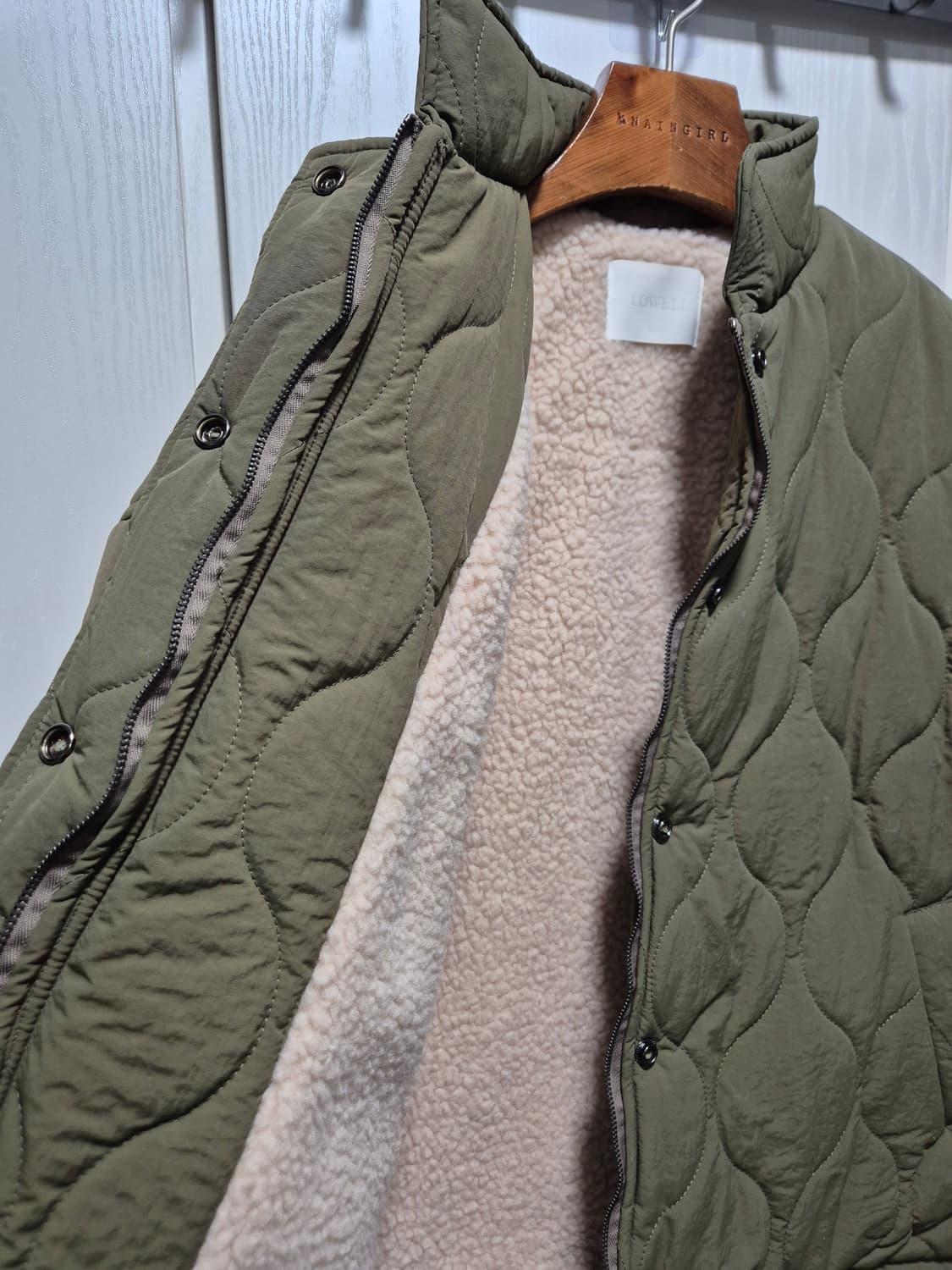 빈티지 카키색 퀼팅 점퍼. 새상품 상품이미지7