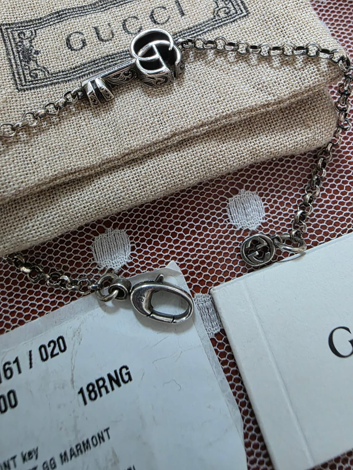 [세척완료,18호]구찌 마몽 더블 g키 팔찌 상품이미지3