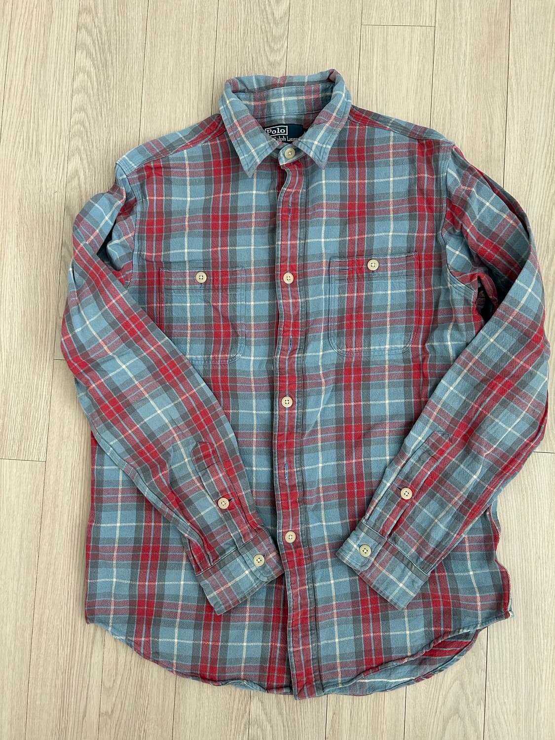 빈티지 폴로 체크 셔츠 상품이미지1