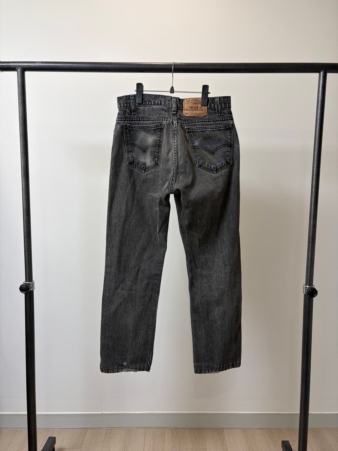 (30) 90s levis505 오렌지탭 흑청 데님팬츠 상품이미지3