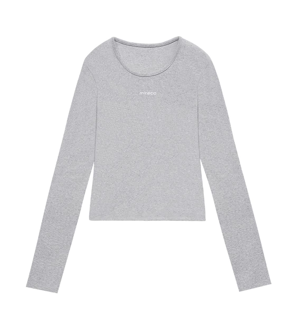 미레코 미니 로고 티셔츠 그레이  상품이미지1