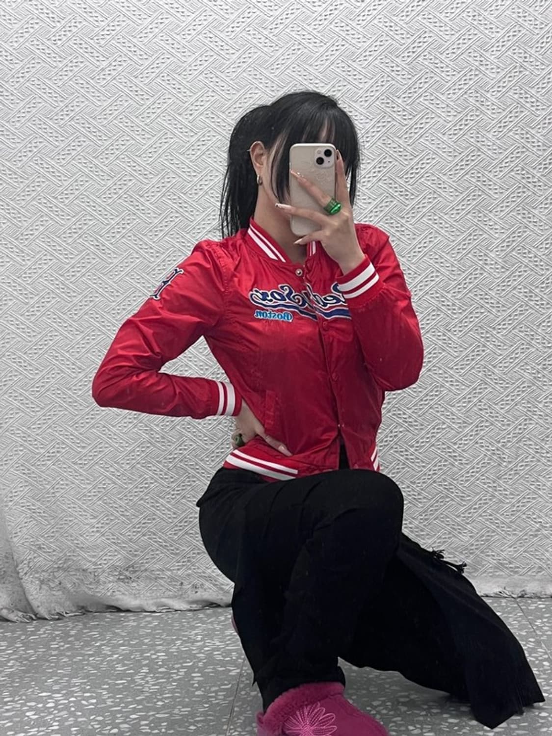 MLB 보스턴 레드삭스 레트로 바람막이 바시티자켓 90 C08282 상품이미지1