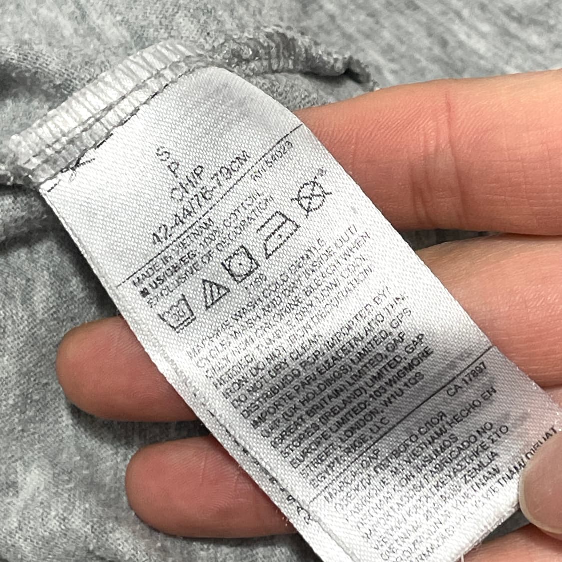 갭 스펠로고 USA 그레이 반팔 티셔츠 남성S 상품이미지5