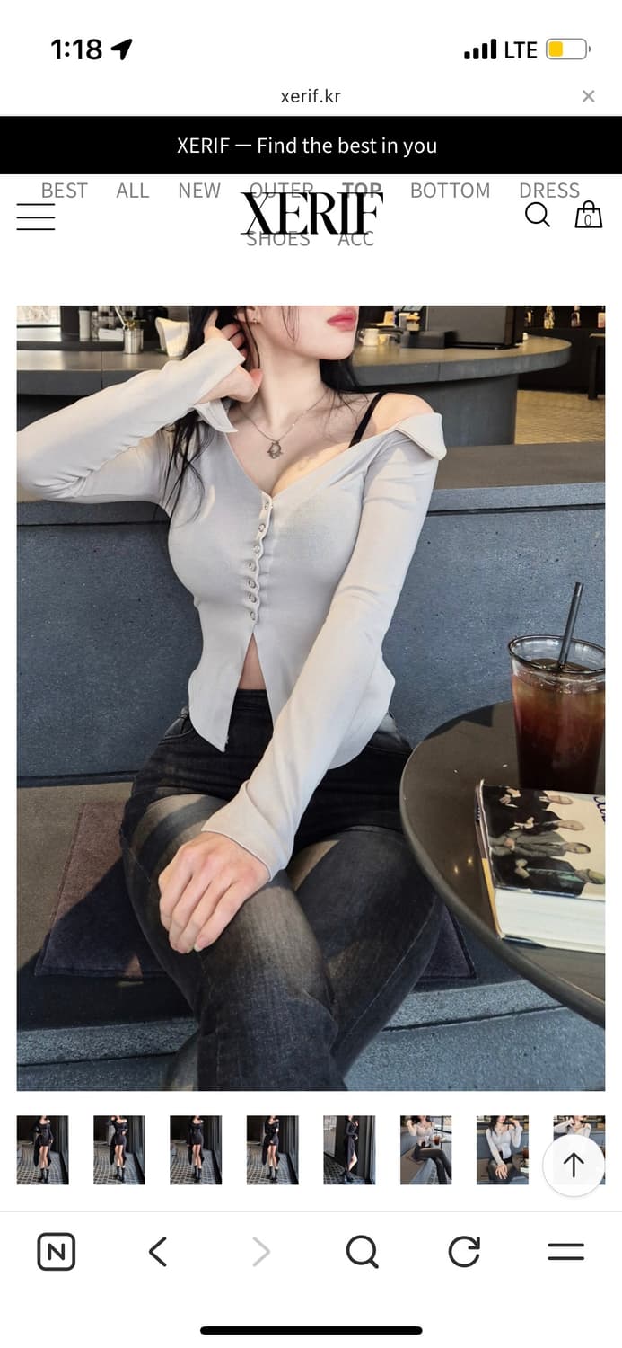 XERIF 세리프 원숄더 셔츠탑 / 지그재그 에이블리 상품이미지3