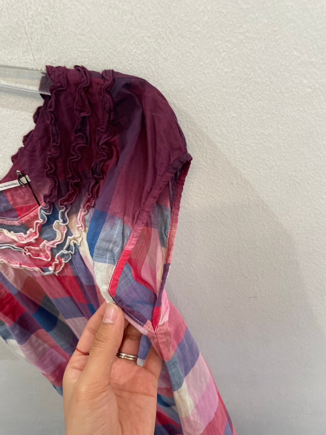 Style Zampa check blouse 상품이미지3