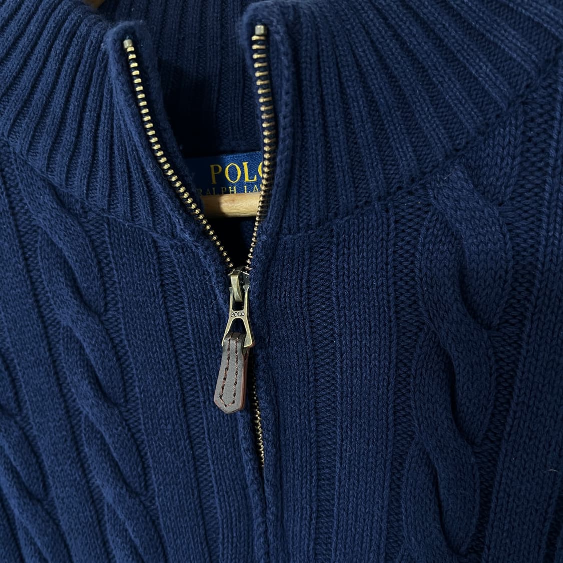 [L] 폴로 랄프로렌 꽈배기 니트 하프집업 상품이미지4
