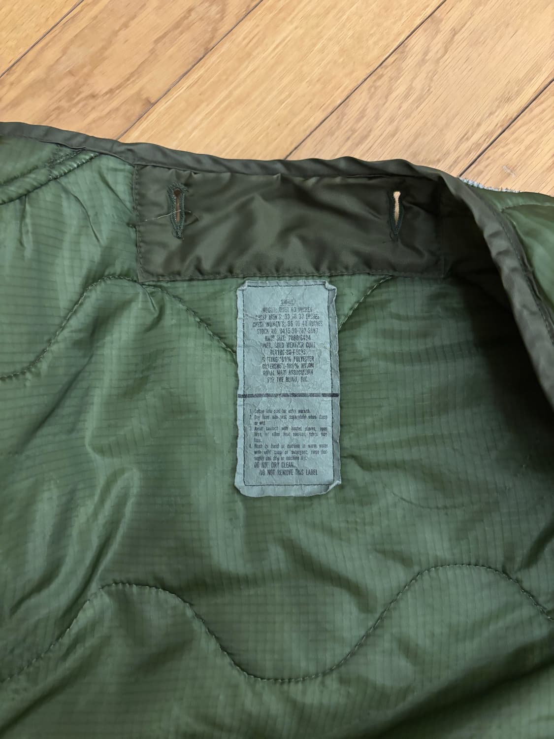 M-65 필드 재킷 라이너 S 상품이미지4