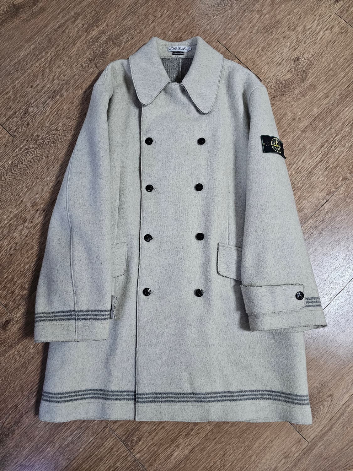 스톤아일랜드 aw1995 아카이브 그린엣지 울 피코트 상품이미지2