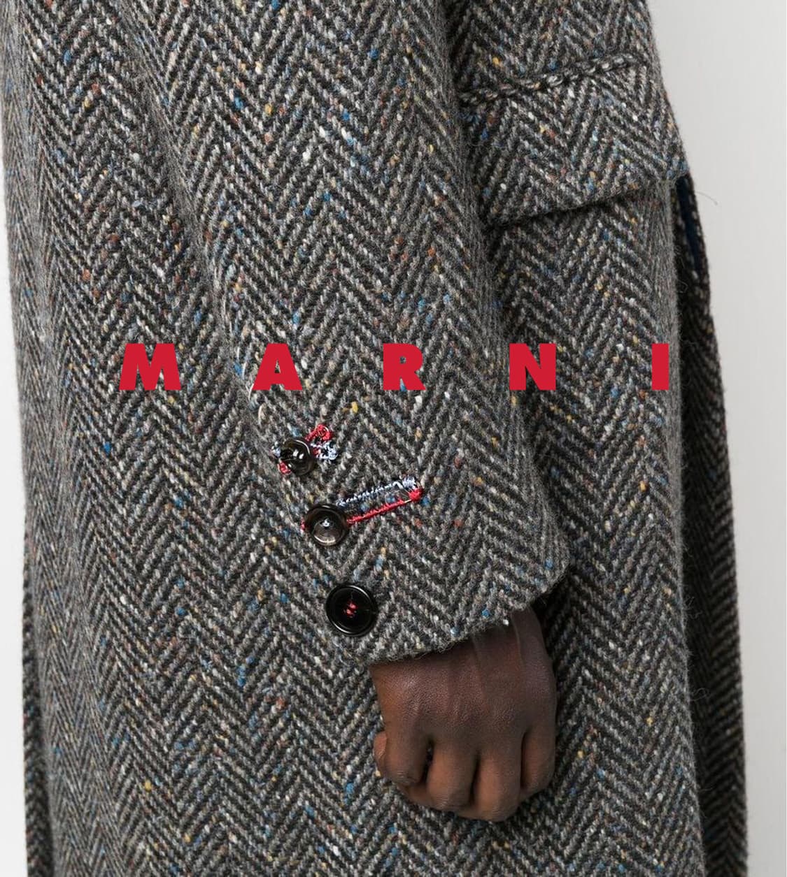 (유니섹스) 마르니 컬러헤링본 코트 상품이미지3