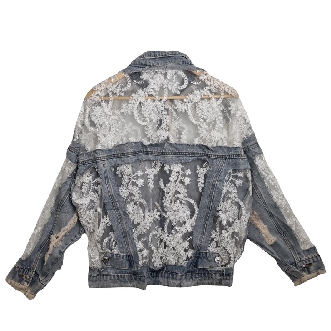 JPN 레이스 믹스 데님 자켓 상품이미지2