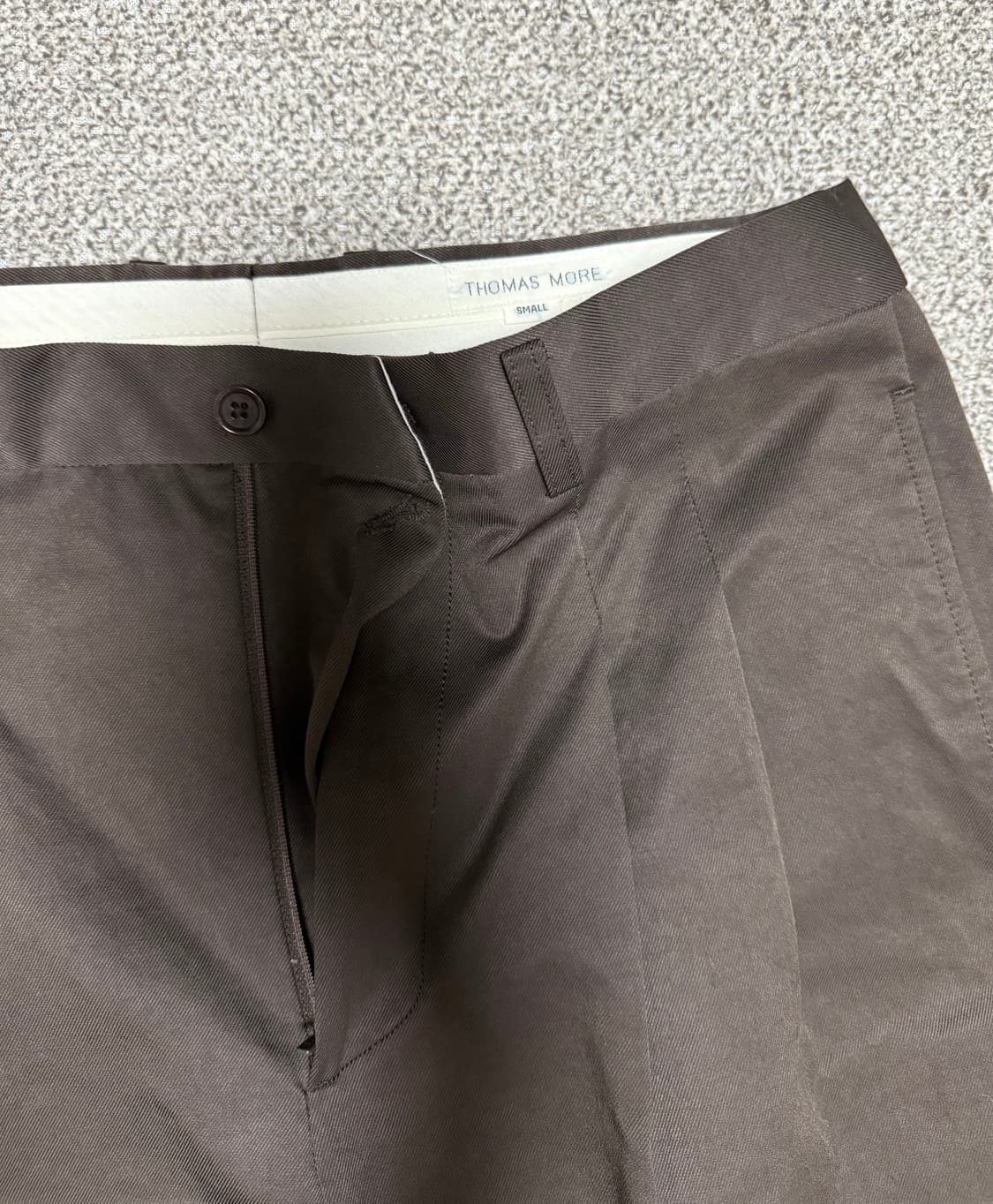 토마스모어 투턱 브라운와이드 치노 팬츠 30 상품이미지3