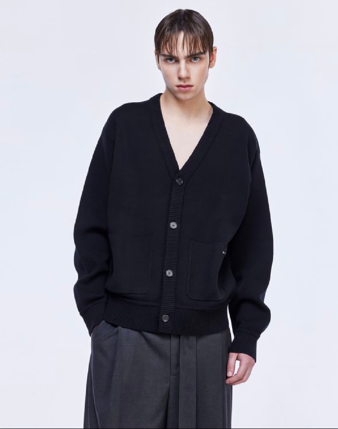 송지오 지제로 심리스 블랙 가디건 판매 상품이미지1