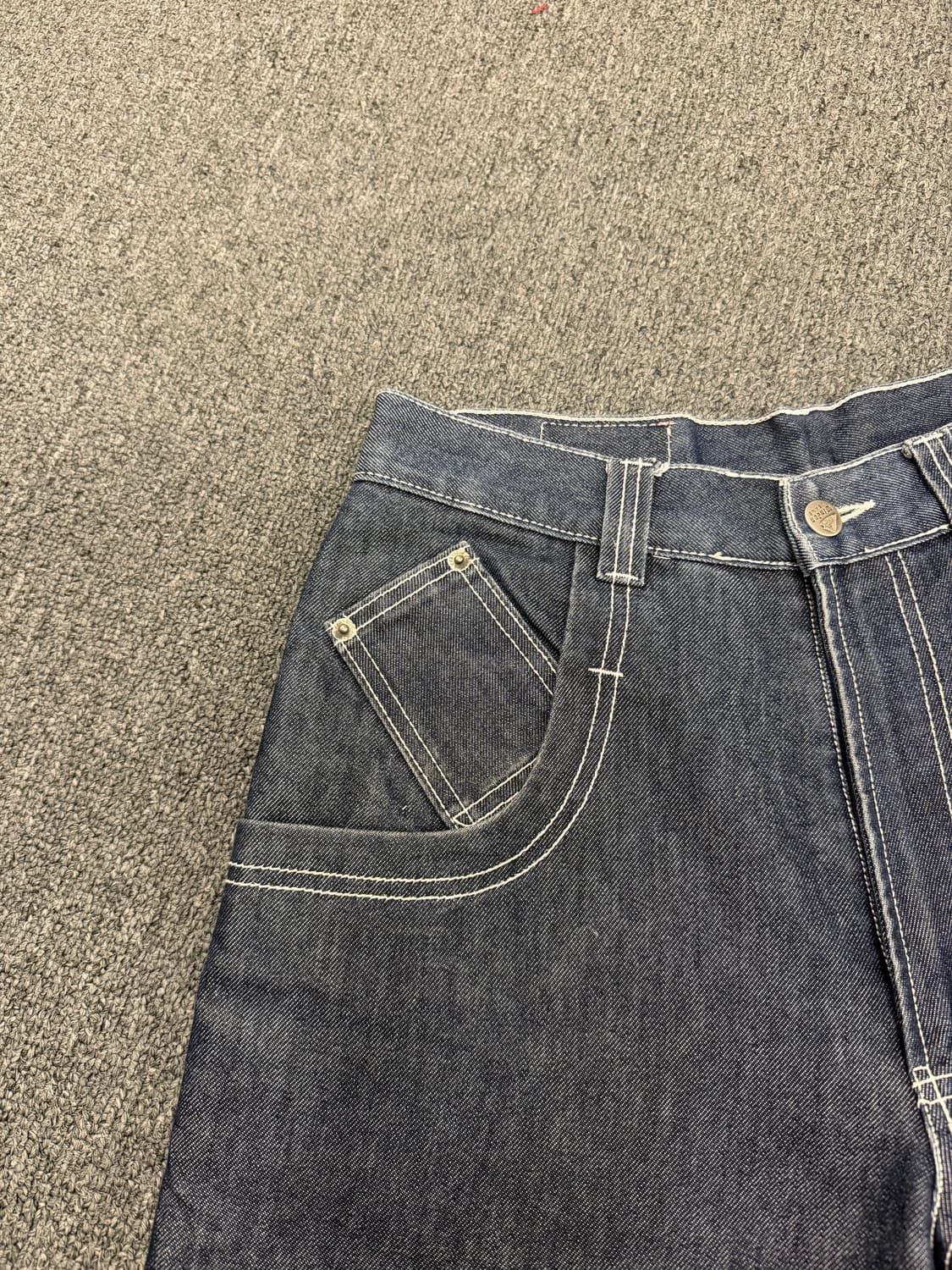 m)Happy hope 빈티지 배기 버뮤다 데님팬츠 상품이미지4