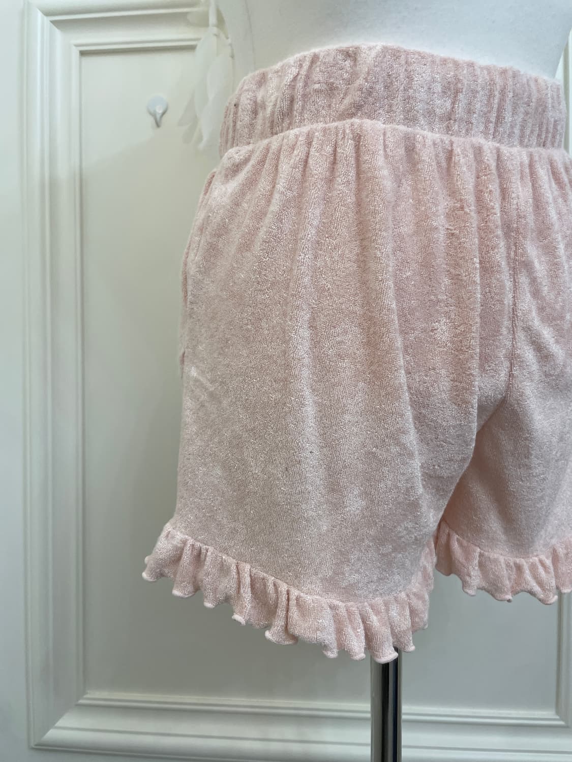 cute pink ruffle hoodie-zip&white lace s 상품이미지10