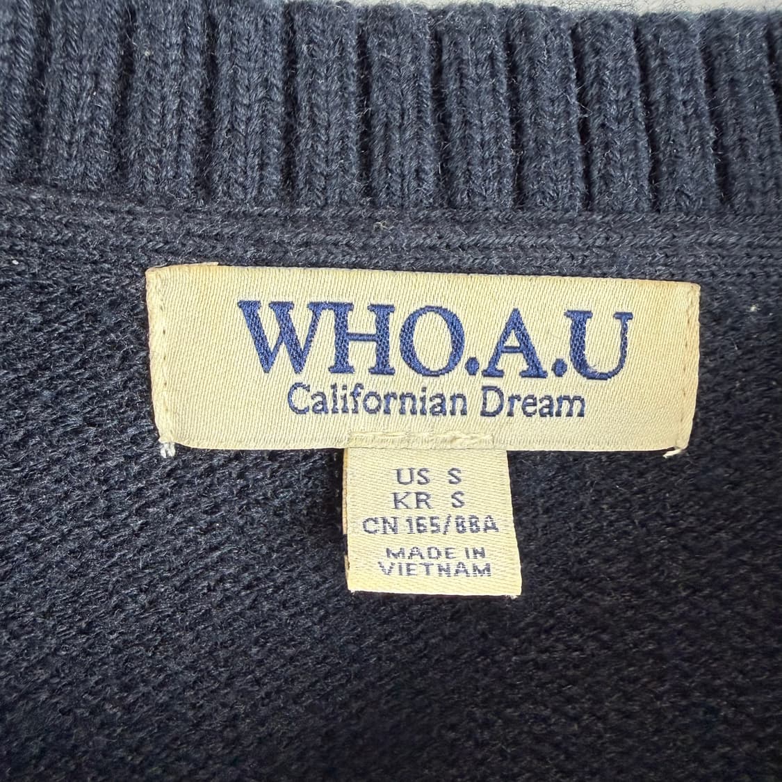 S) 후아유 스트라이프 베어 라운드 니트 상품이미지3