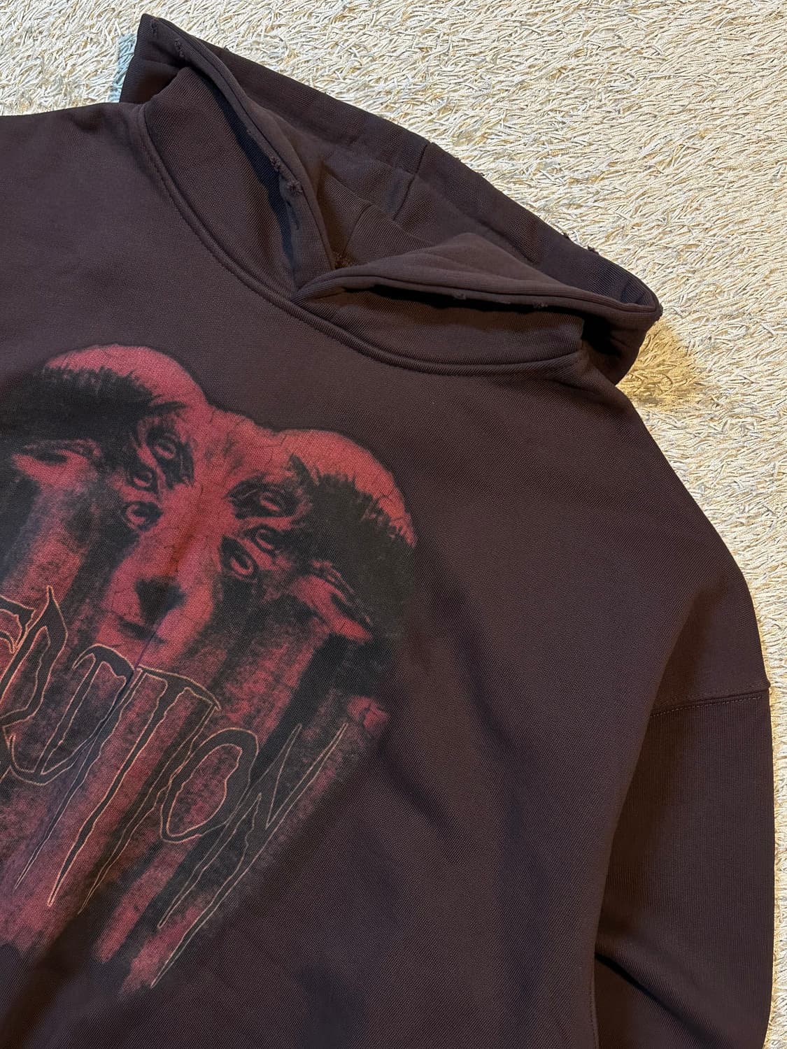 22FW 언더마이카 퍼디션 오글레베일 후드티 옥스 블러드 상품이미지2