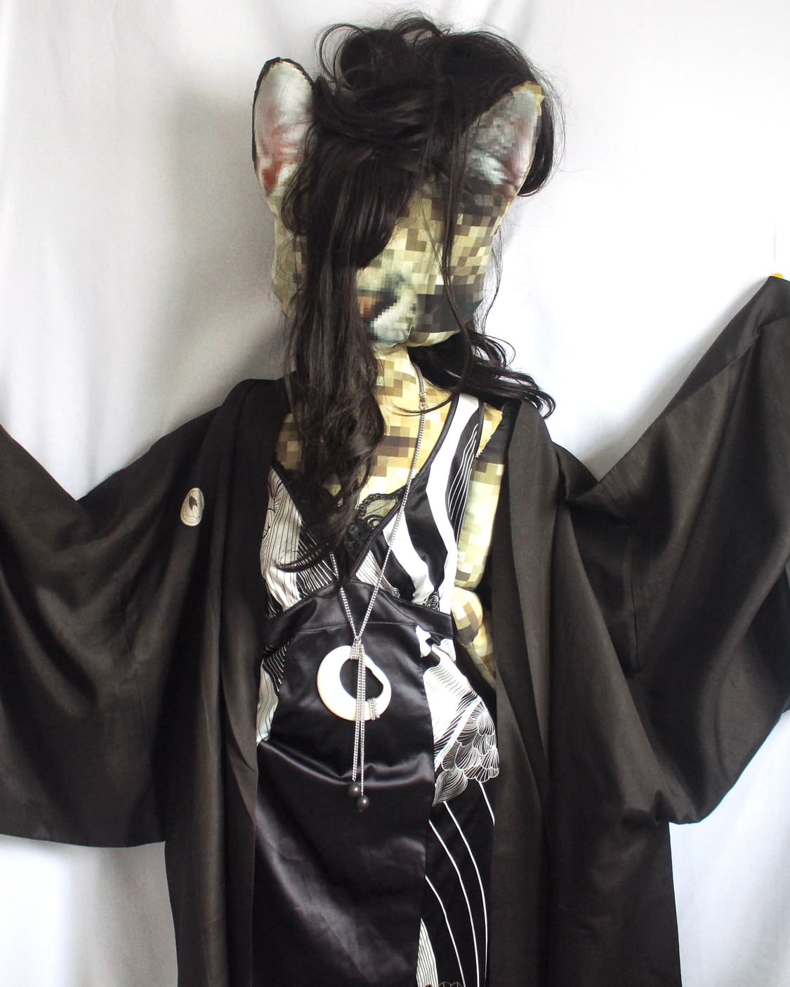 Matte black kimono box jacket 상품이미지2