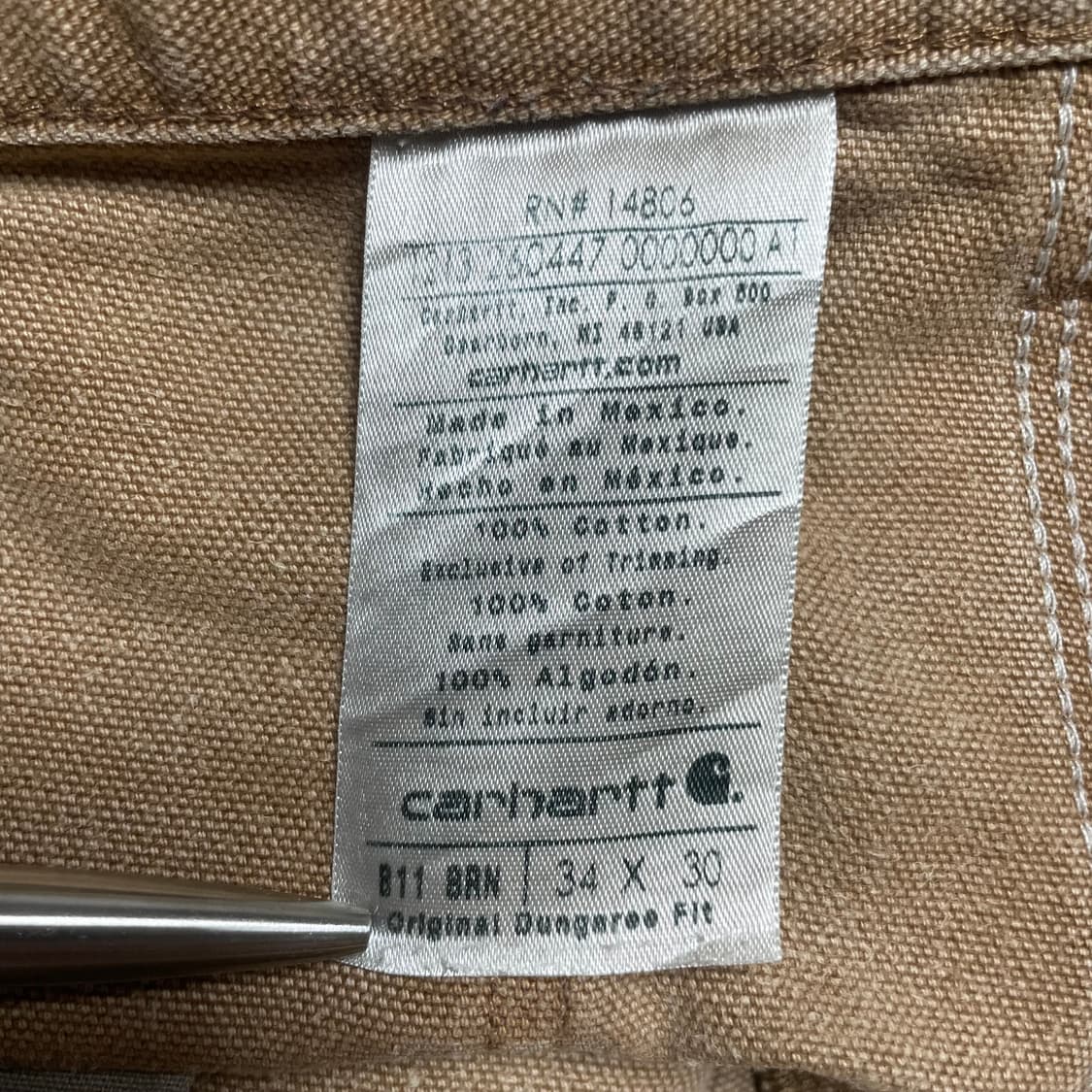 칼하트 하드 디스 싱글니 브라운 brn 카펜터 워크팬츠 34 상품이미지5