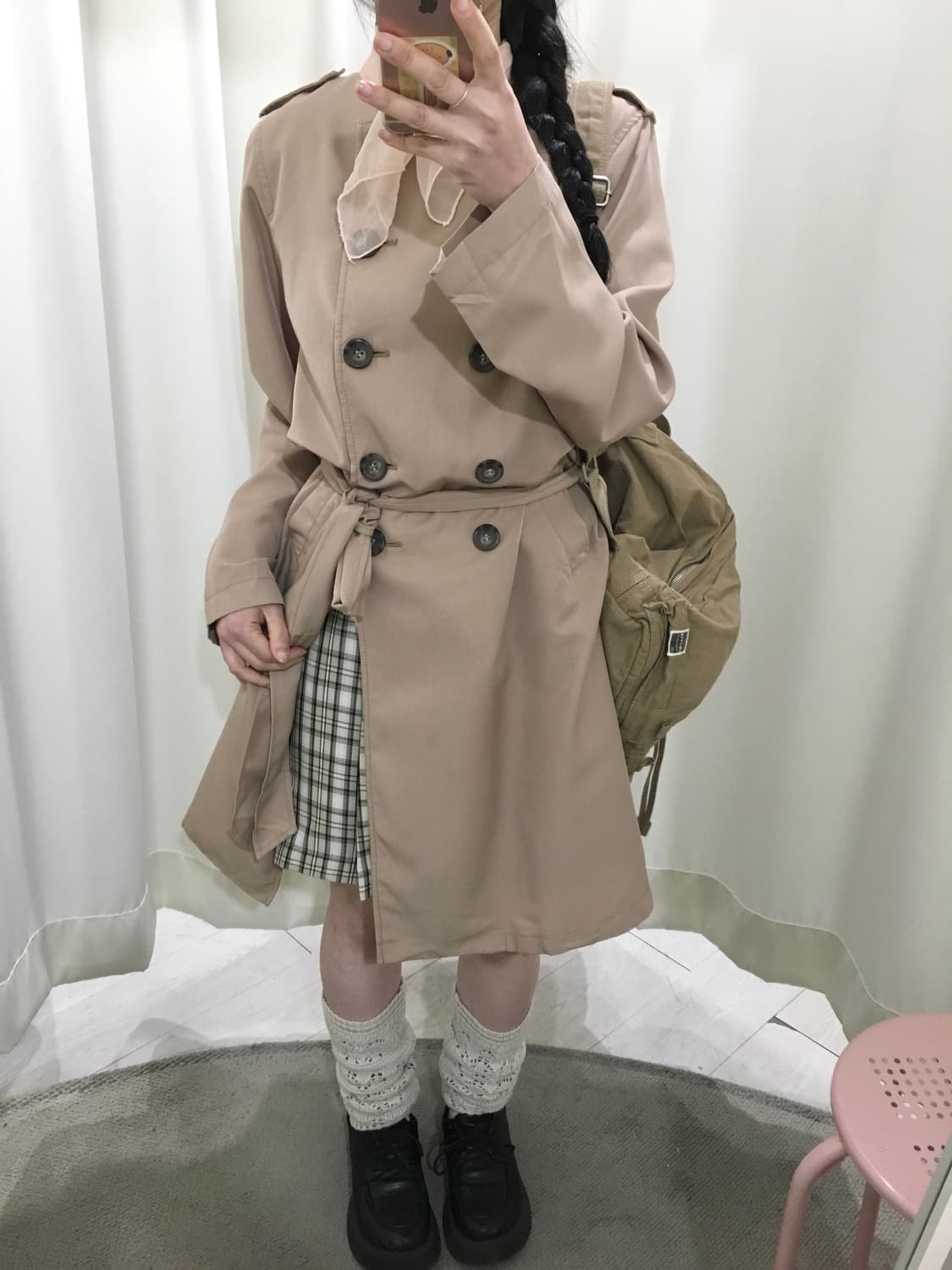 earth music trench coat 상품이미지3