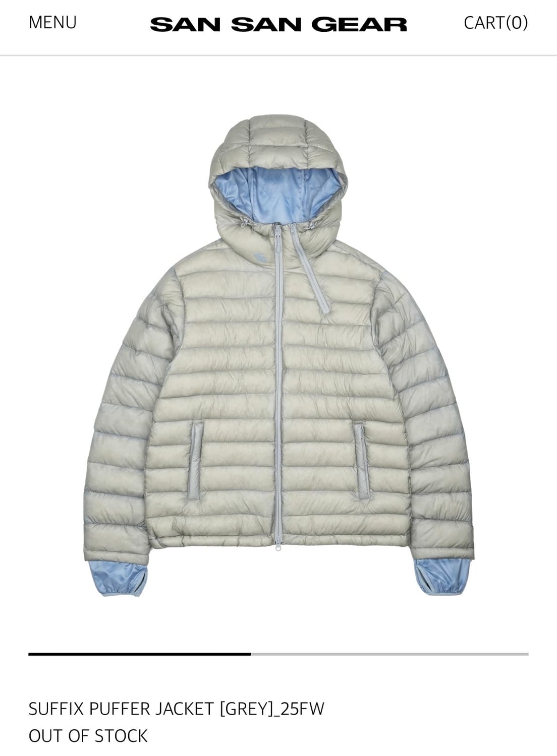 산산기어 서픽스 25FW 그레이 3 사이즈 미개봉 상품이미지1