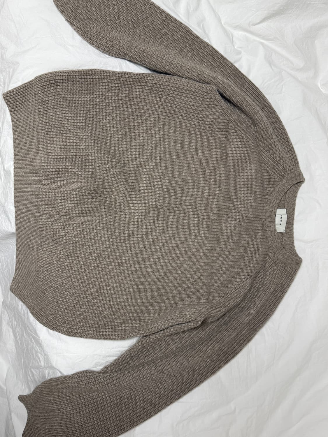 셔터 shirter wool chunky knit V2 멜란지 베이지 상품이미지1