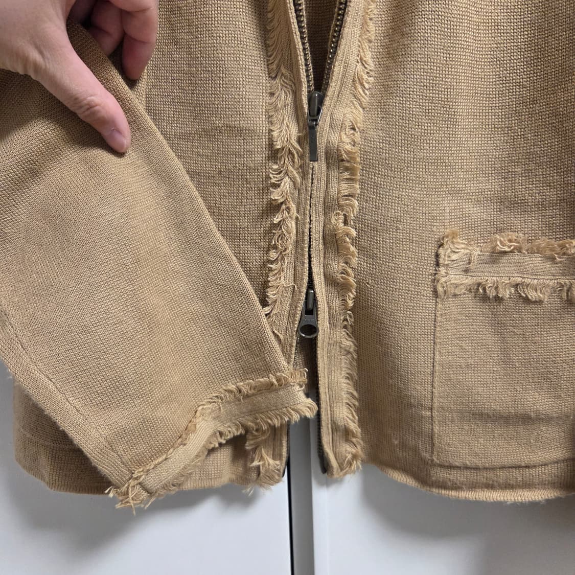 Charm duet 웨스턴 울혼방 니트 집업 M-L 상품이미지5