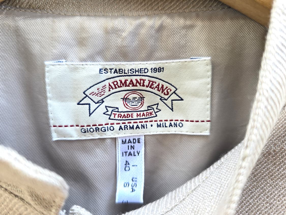 90s 아르마니 진스 리넨 자켓 (made in italy) 상품이미지4