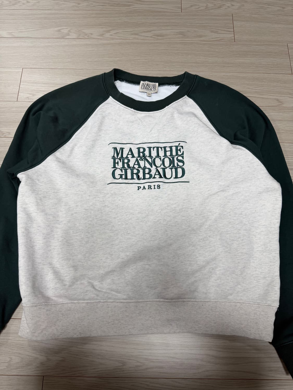 마리떼 배색 맨투맨 s 상품이미지2