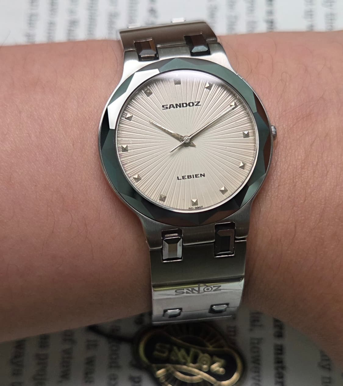 데드스탁] 빈티지 산도즈 르비엔 텅스텐베젤 입체판 칼침핸즈 쿼츠 남성용
 상품이미지10