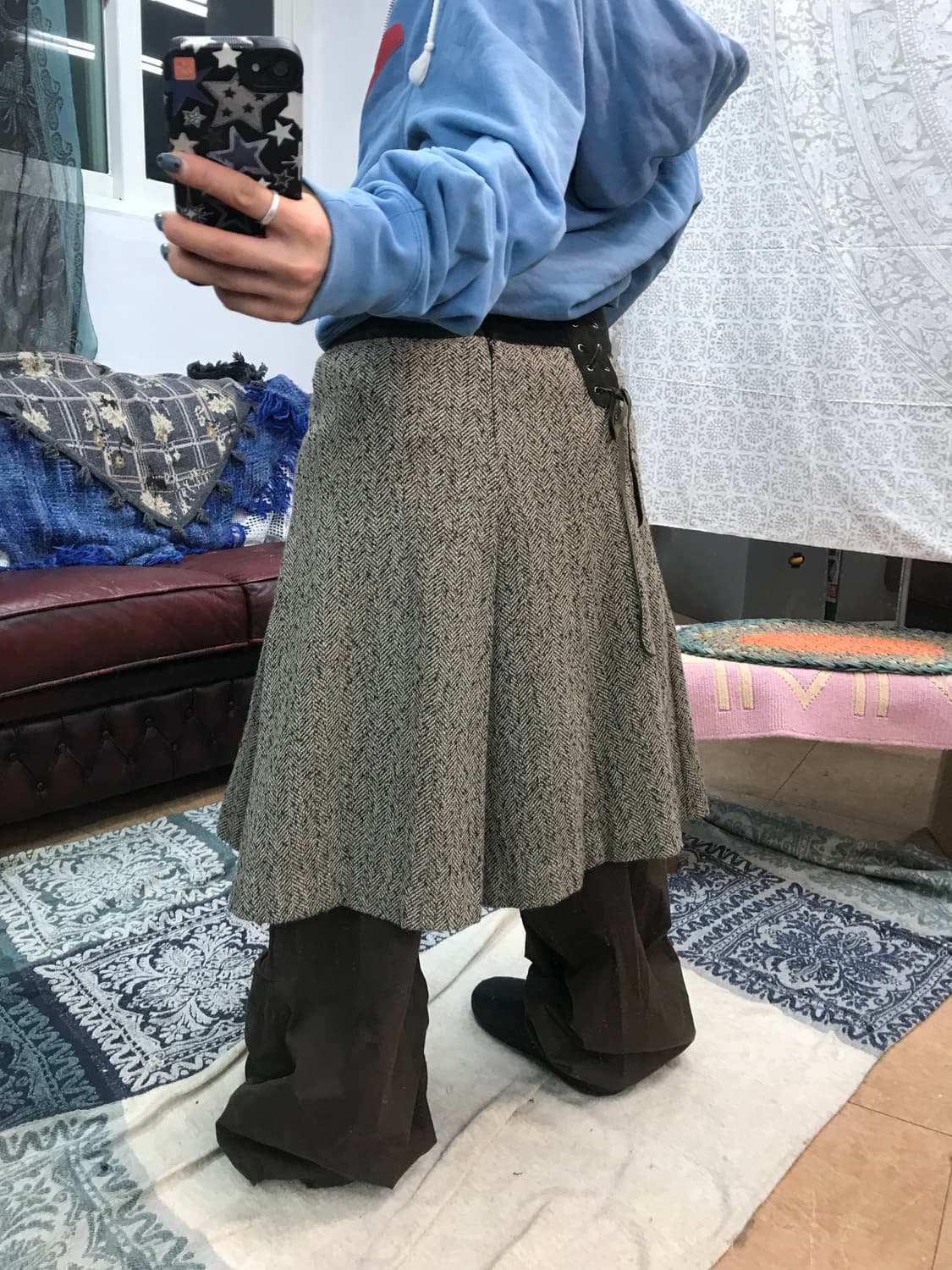 빈티지 모직 미디스커트  상품이미지2