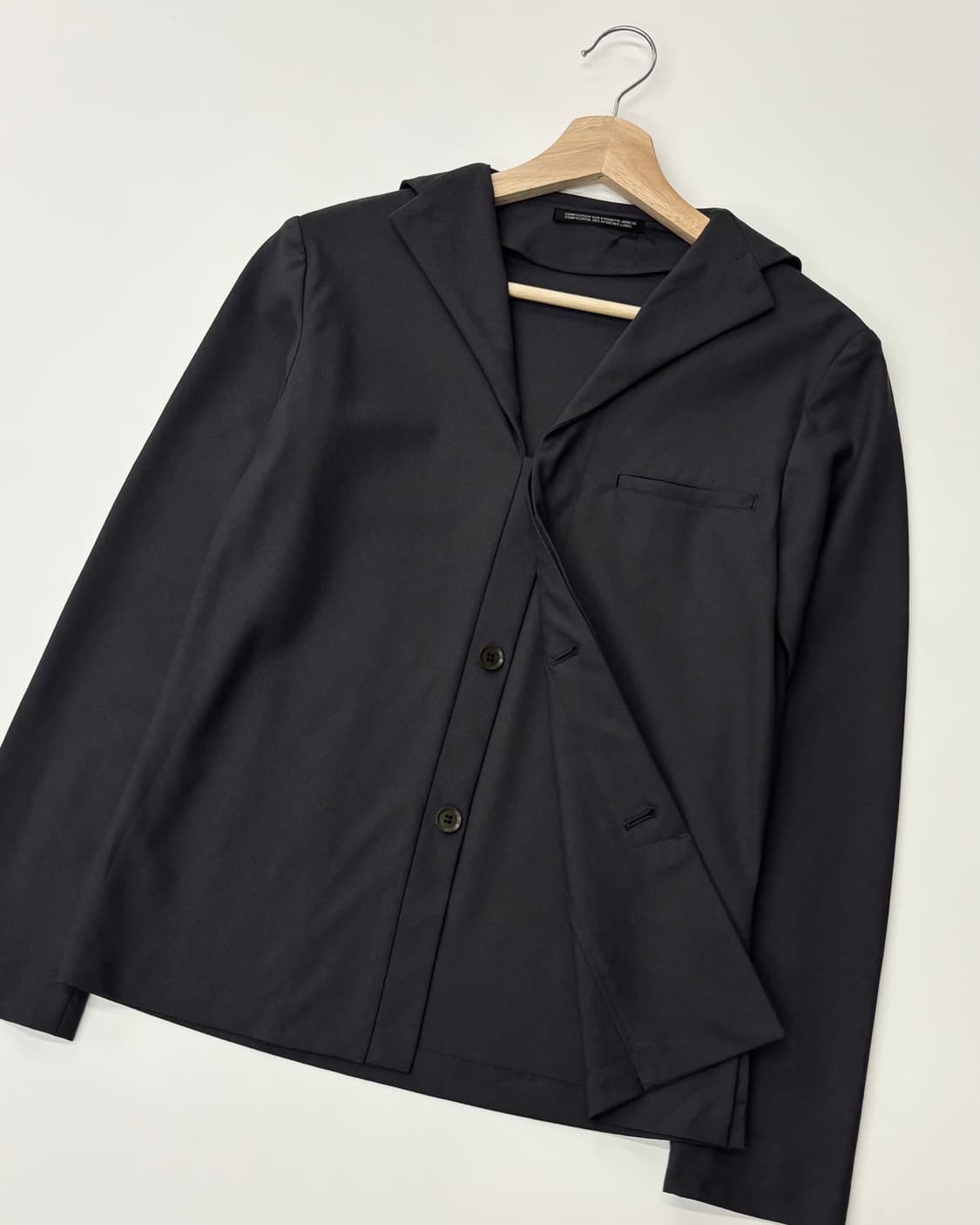 YohjiYamamoto+Nior 요지야마모토 느와르 챠콜 카라 블라우스 상품이미지1