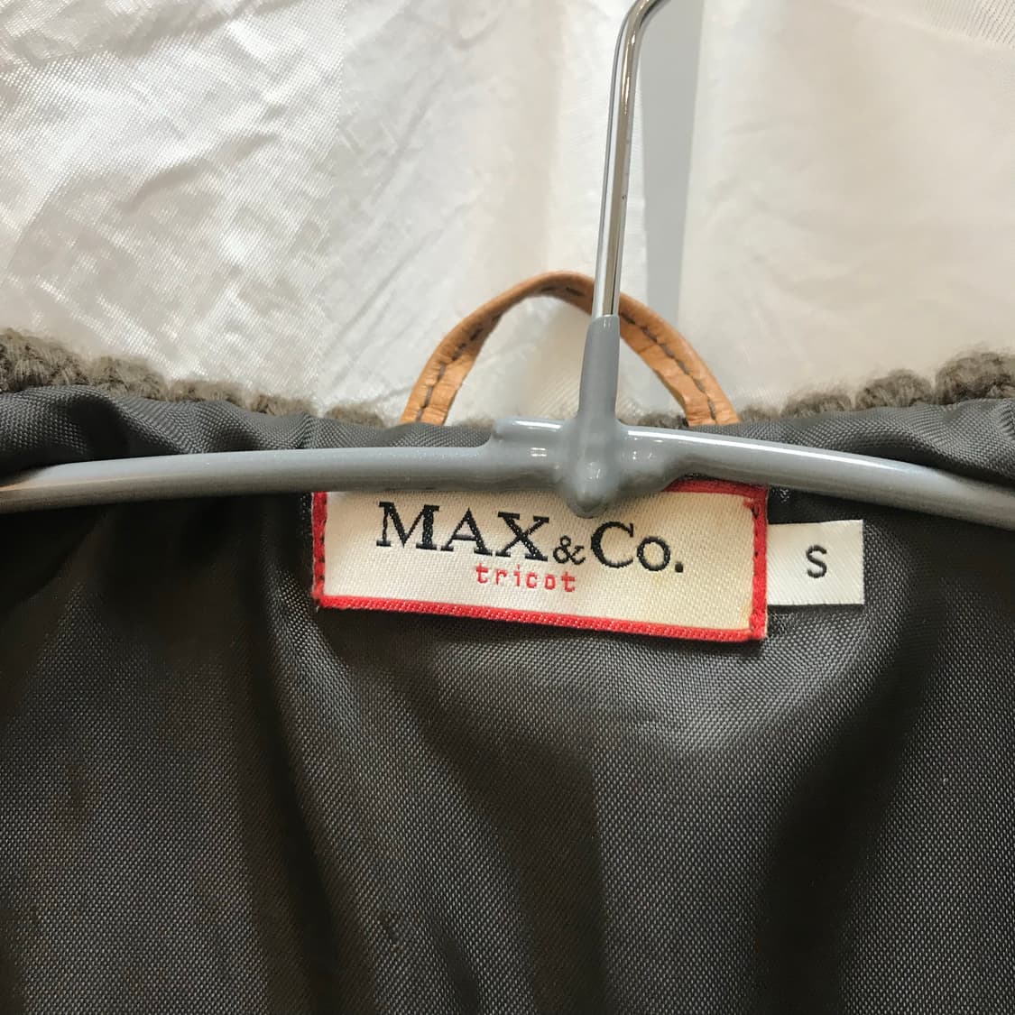 Max&Co 막스마라 막스앤코 브라운 니트 레더 자켓 상품이미지6