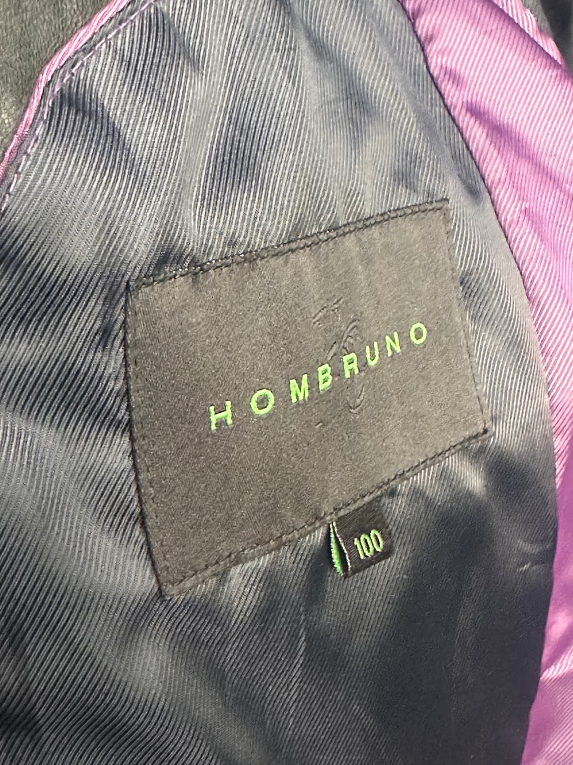 (옴브루노(HOMBRUNO)천연 레더 블레이저 가죽자켓 (블랙/100) 상품이미지7