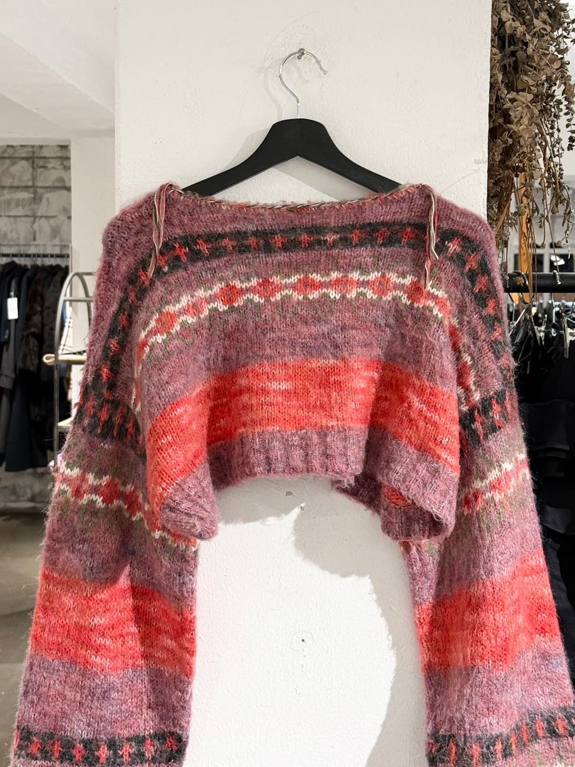 퍼버즈 멀티컬러 블렌드 보더 니트 상품이미지5