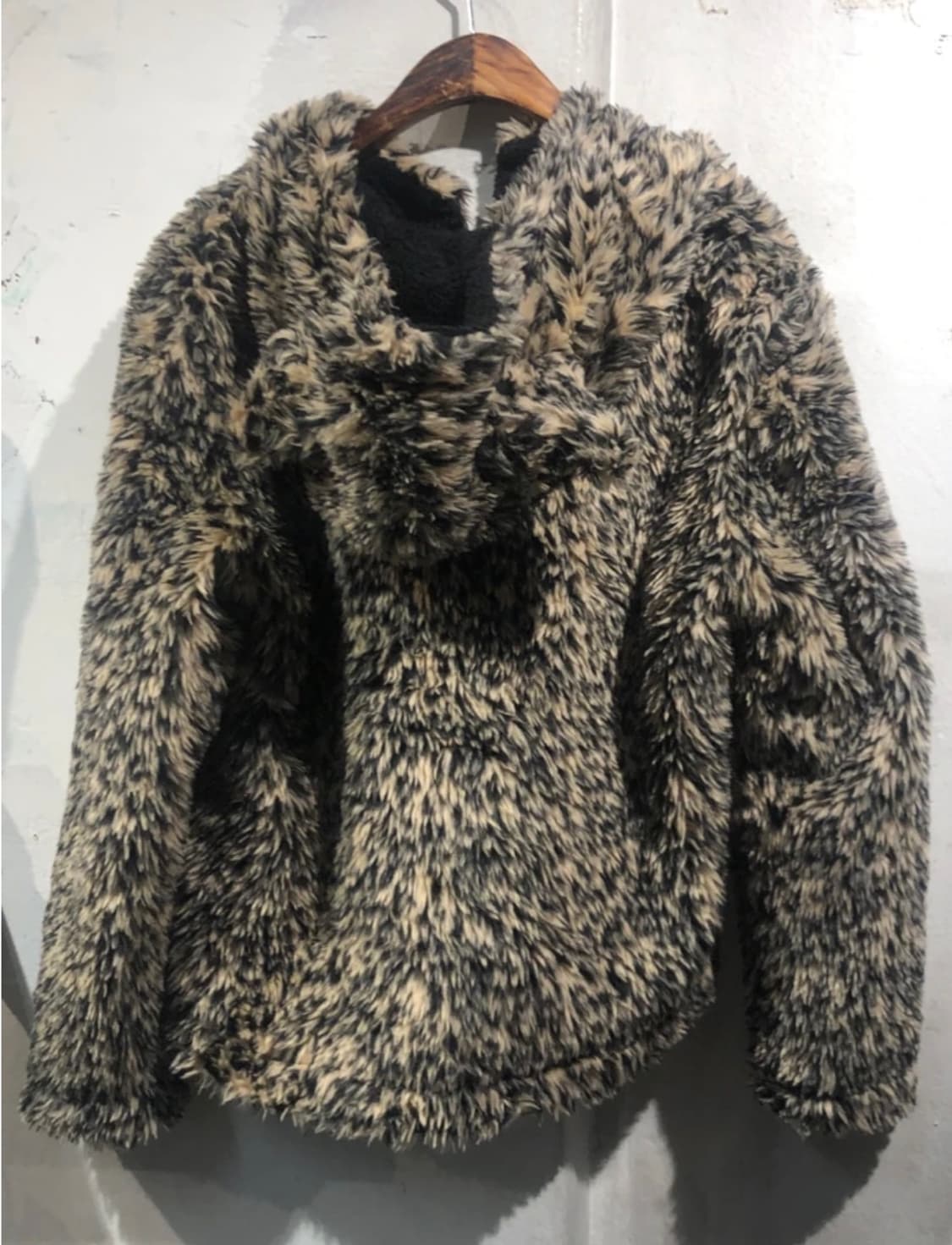 Sureve brown leopard cat-ear fur hoodie  상품이미지4