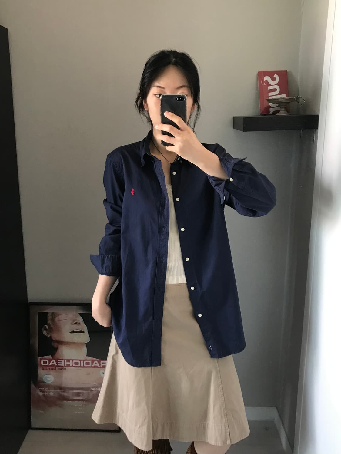 폴로 랄프로렌 포니 로고 네이비 셔츠 상품이미지2