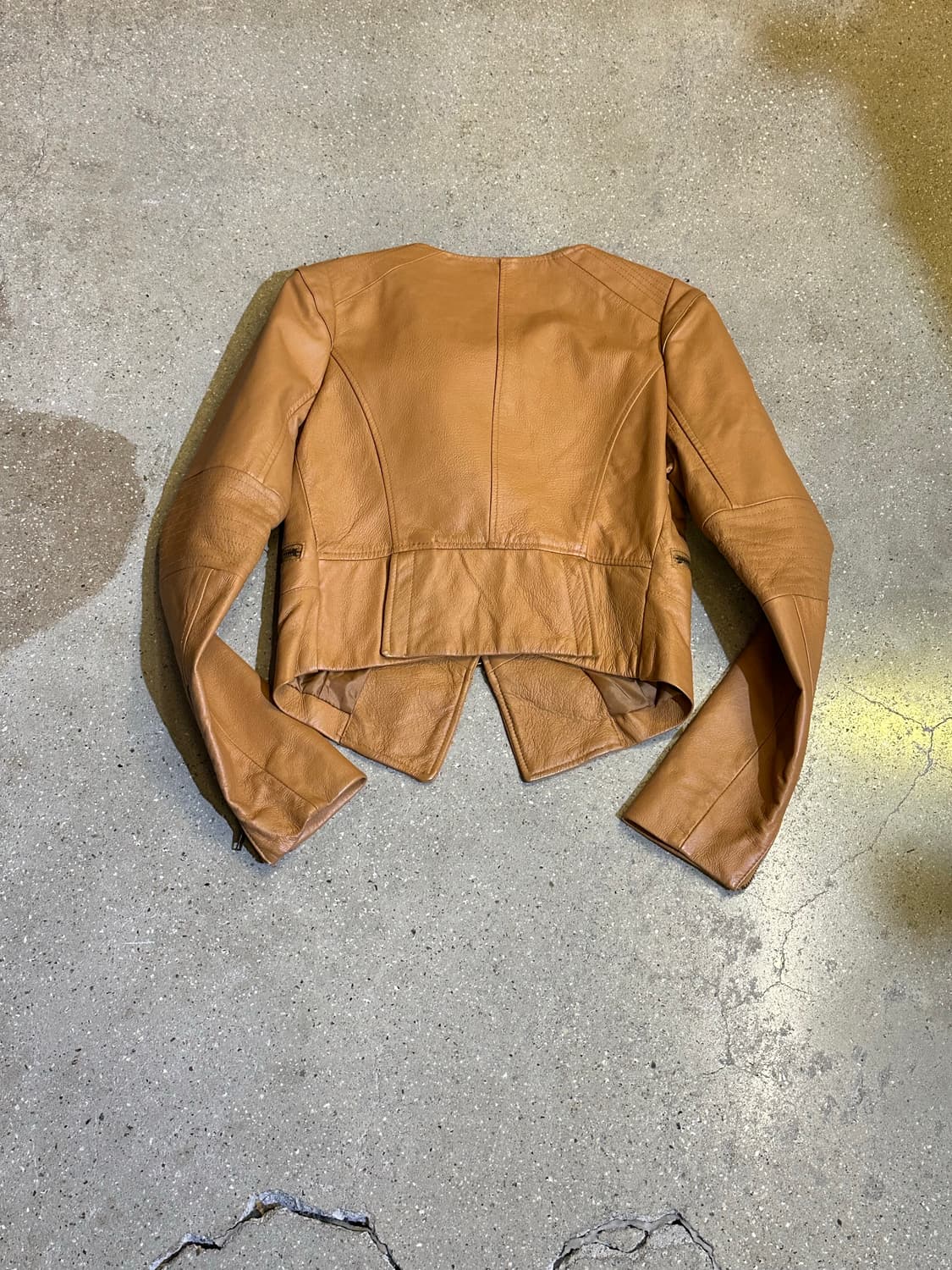 VINTAGE 브라운베이지 라이더자켓 상품이미지5