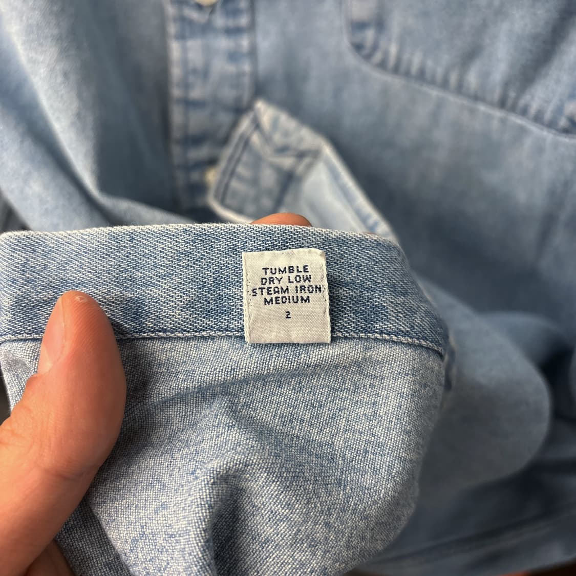 90s 폴로 랄프로렌 Big Shirt 라인 헤비 데님 셔츠 N1015 상품이미지8