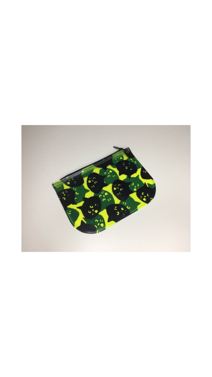 Ne-net 네넷냐 캣 페이스 프린팅 pvc 파우치 상품이미지1