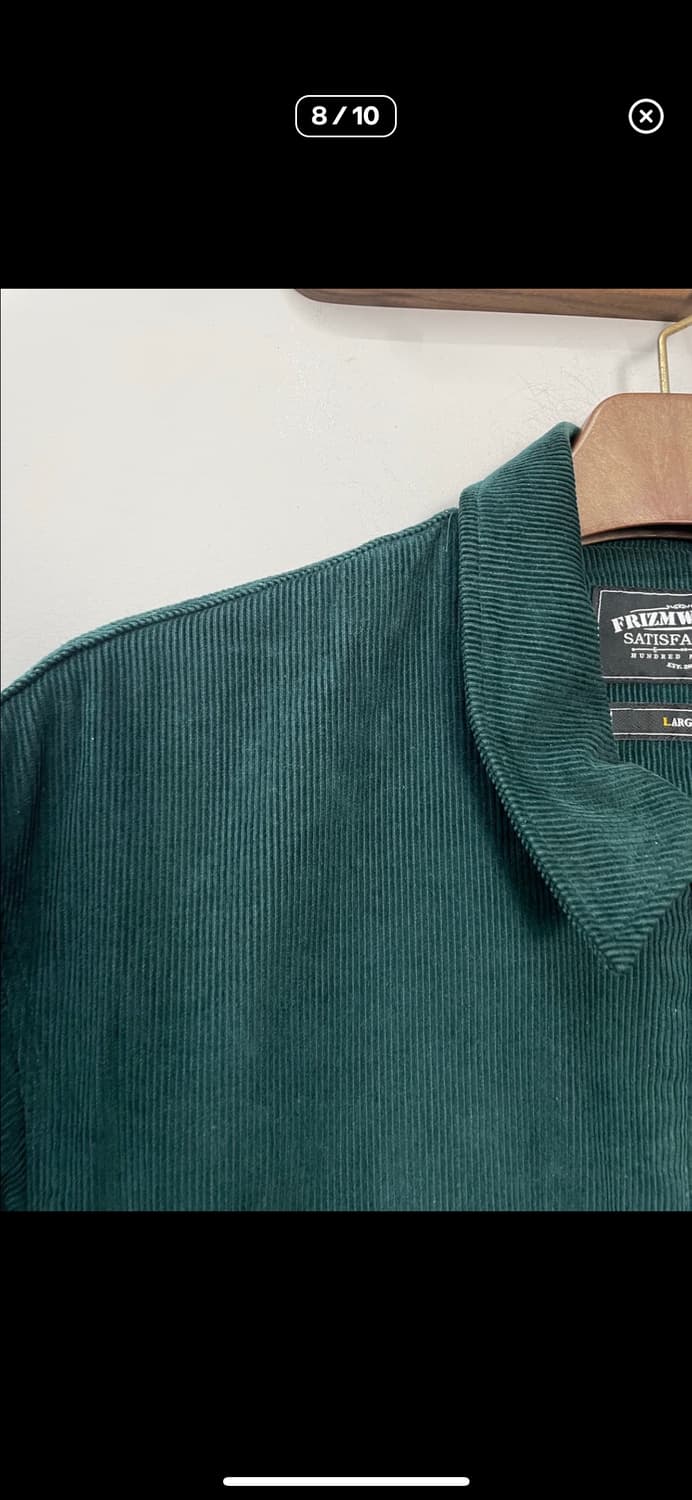 프리즘웍스 코듀로이 다크그린 바시티자켓 A3164 상품이미지8