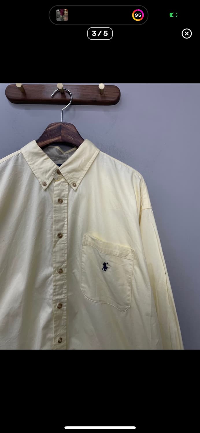 폴로랄프로렌 포니로고 옐로우 셔츠 A3543 상품이미지3