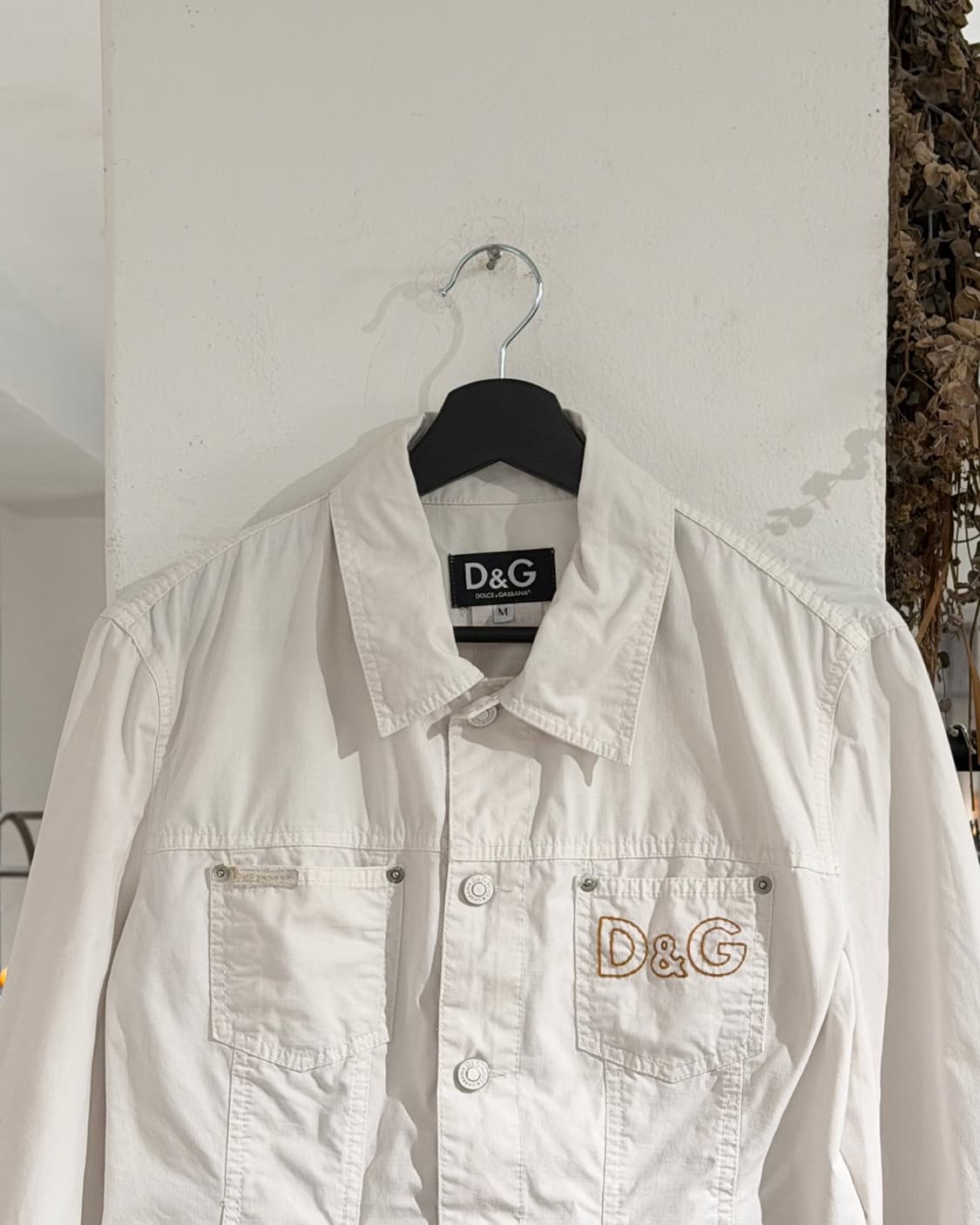 돌체앤가바나 화이트 로고 포플린 자켓 상품이미지4