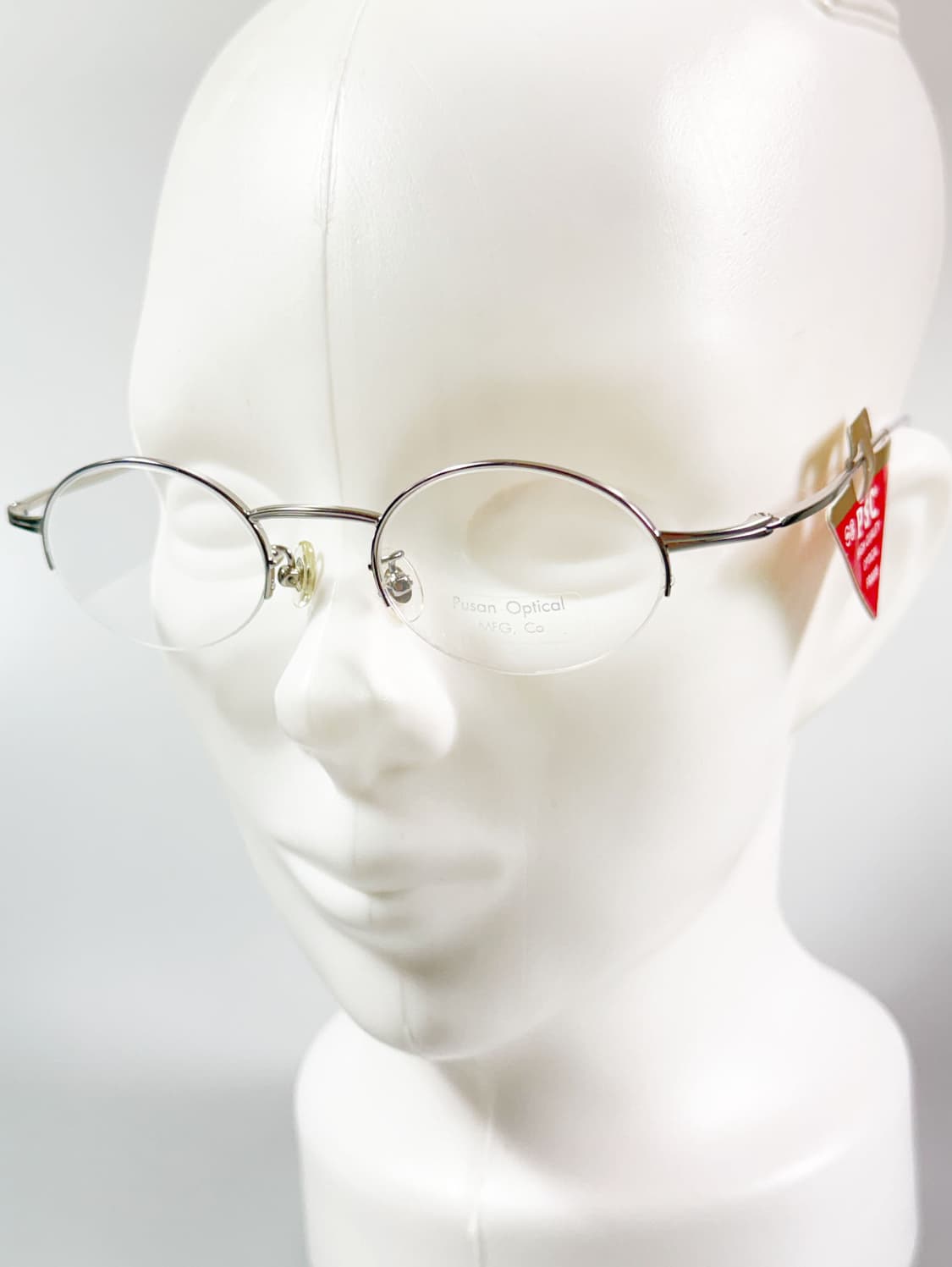 P.S.C FASHION 실버 오벌 반무테 메탈 빈티지 안경 상품이미지9