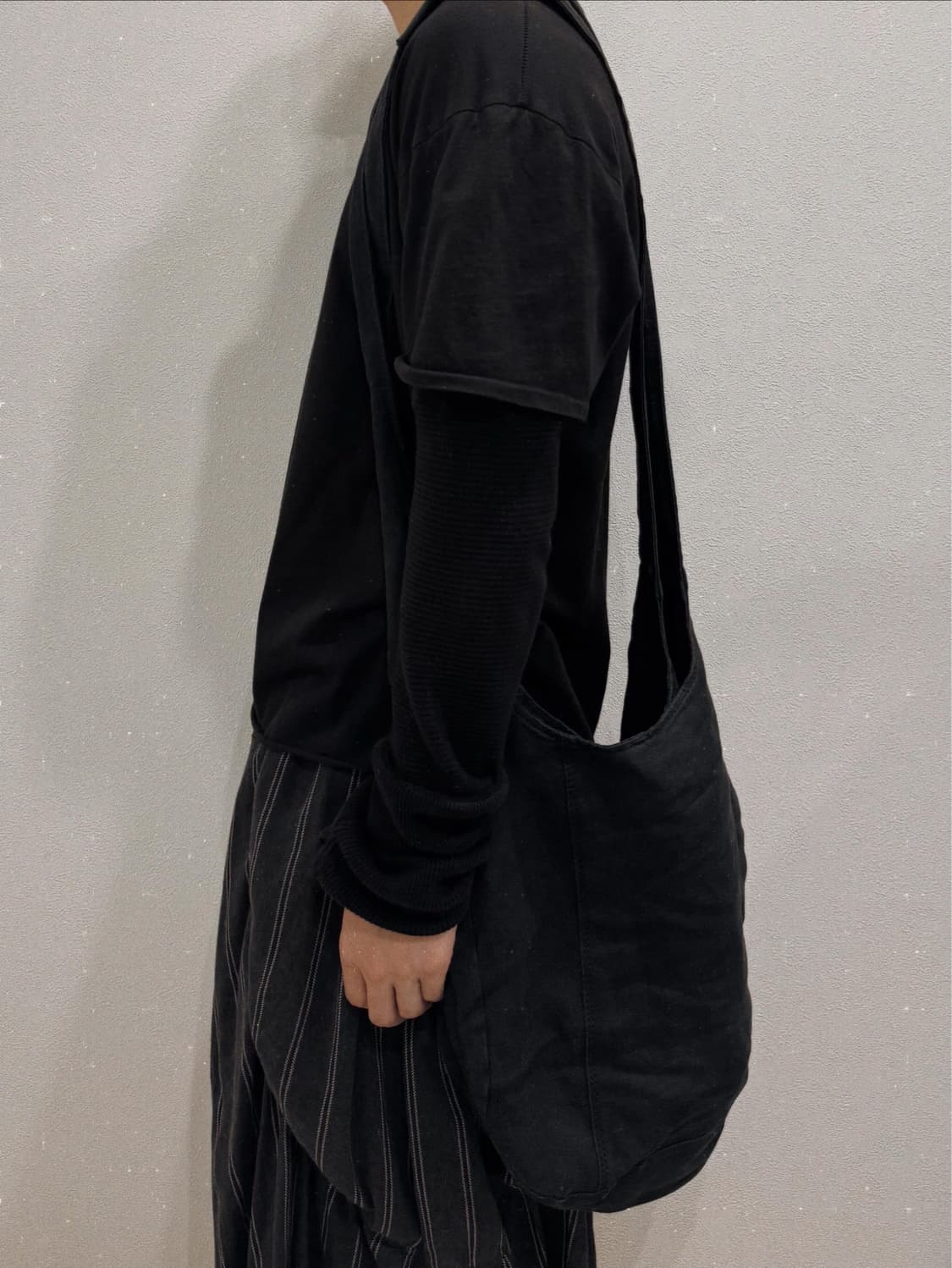 요지야마모토 린넨 오벌 숄더백 상품이미지10