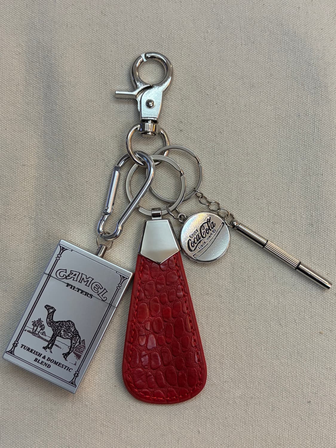 빈티지 레더 멀티 참 키링 상품이미지3