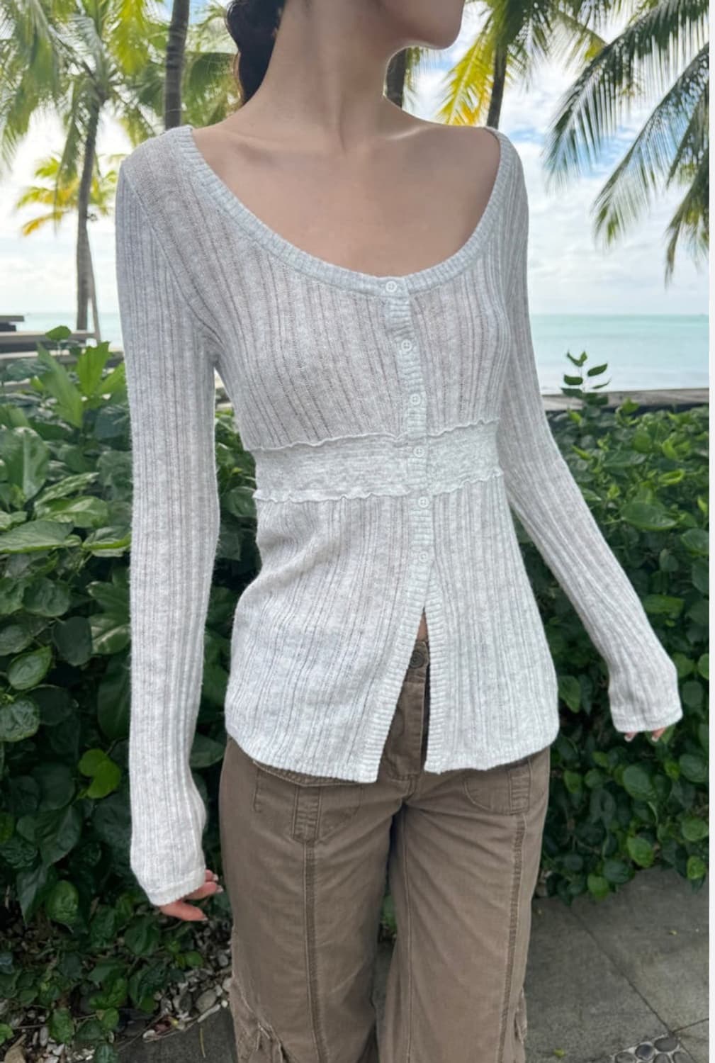 브랜디멜빌 니키 니트 가디건 그레이 상품이미지1