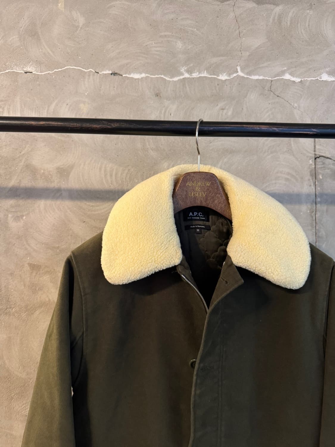 아페쎄 몰스킨 시어링 코트 슬림100 상품이미지2