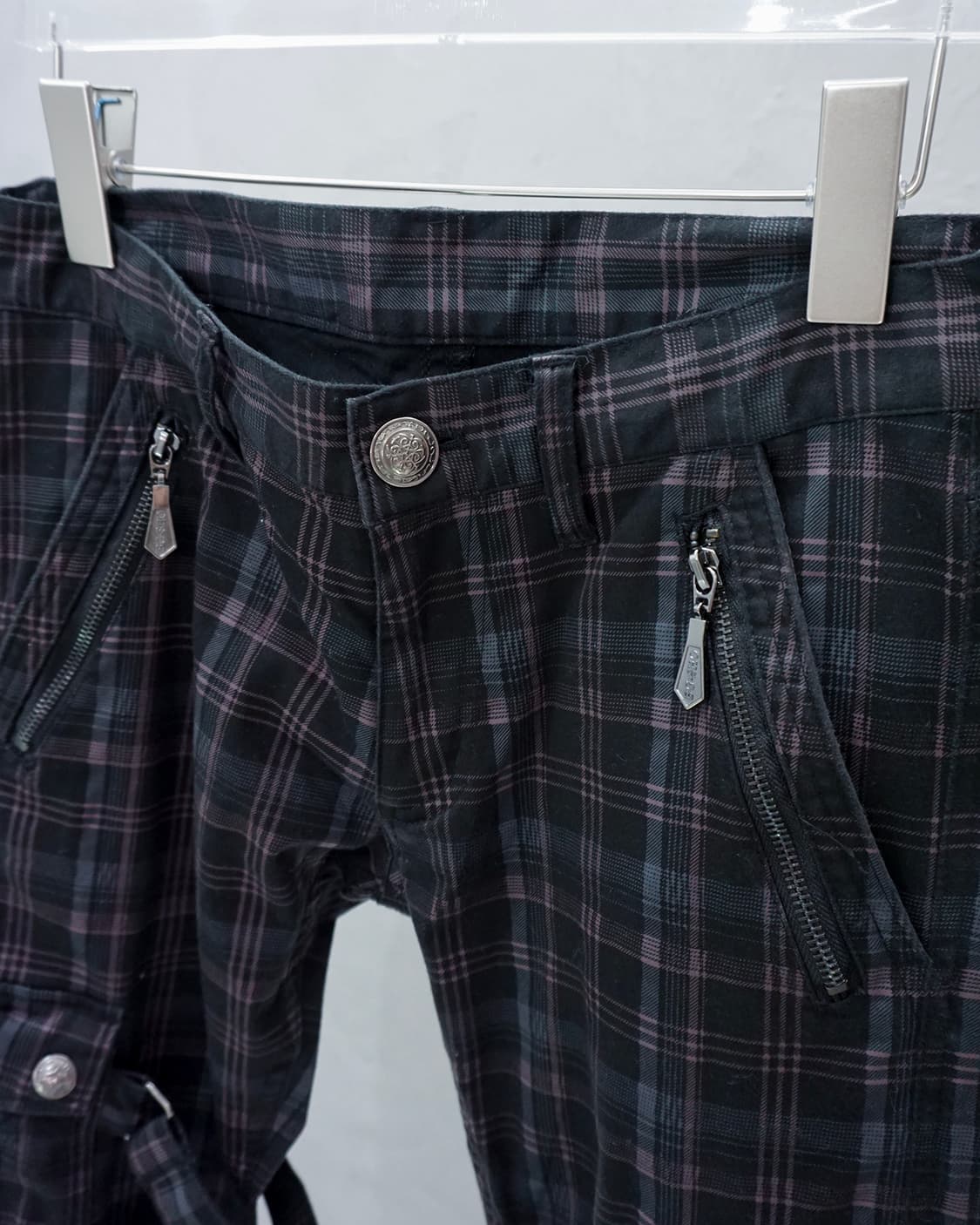 펑크 스크랩 체크 팬츠 상품이미지3